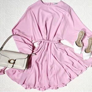 Gianni Bini Riley Braided Belt Long Balloon Dress NWT